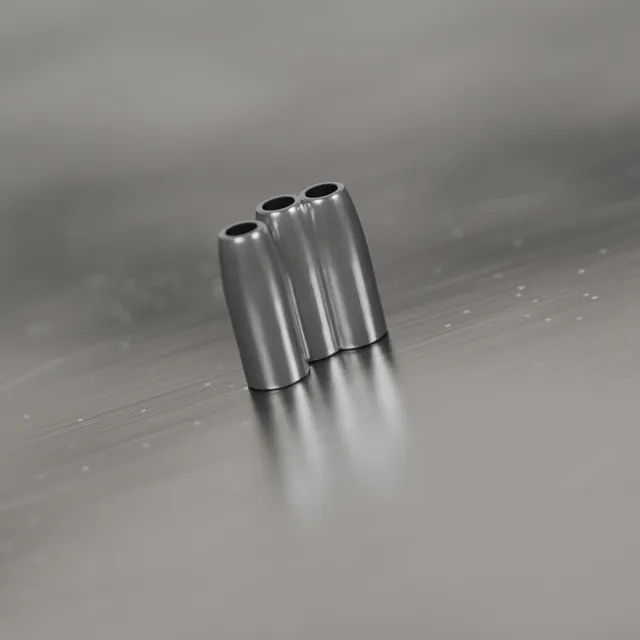 .357 / 9mm hollow-point flat-base slugs (3D render)