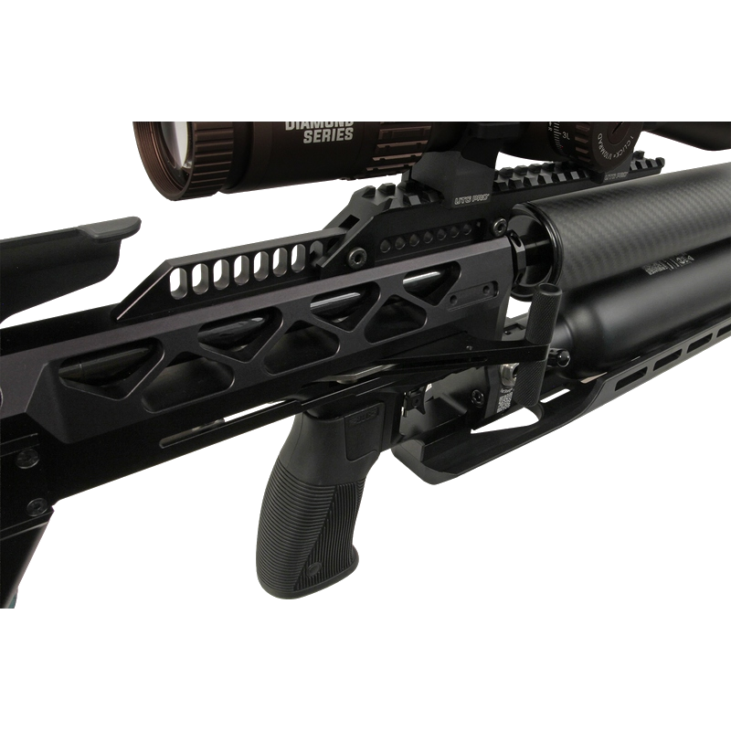 RTI Mora bullpup chassis and carbon barrel detail